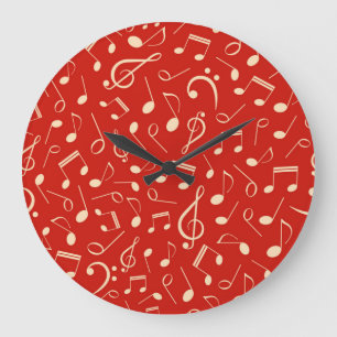 Relógio Grande Padrão de notas de música