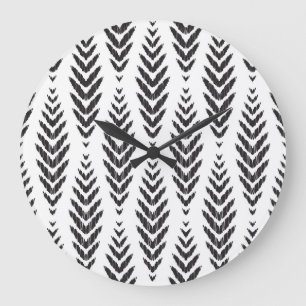 Relógio Grande Padrão de ossos de Herringbone para decoração domi
