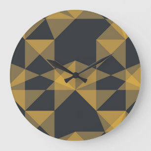 Relógio Grande Padrão de triângulo geométrico moderno, abstrat