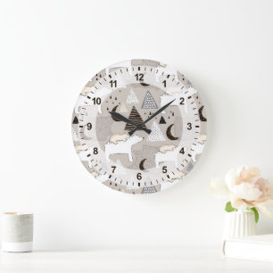 Relógio Grande Padrão do Urso do Pavimento da Porta-Gama