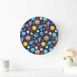 Relógio Grande Padrão Espacial, Planetas, Estrelas, Cosmos, Galáx