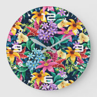 Padrão Floral Exótico Pintado à Mão-23001