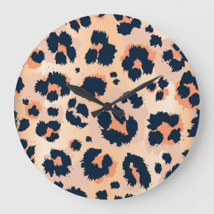 Relógio Grande Padrão Leopardo: Design engraçado sem carne