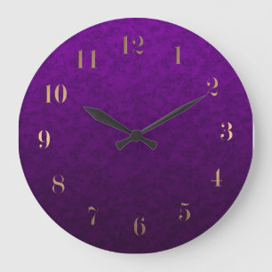 Relógio Grande Padrão roxo mármico