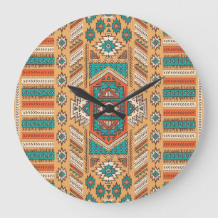 Relógio Grande Padrão tribal, perfeito para decoração.