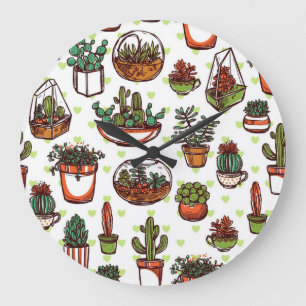 Relógio Grande Padrão vegetal