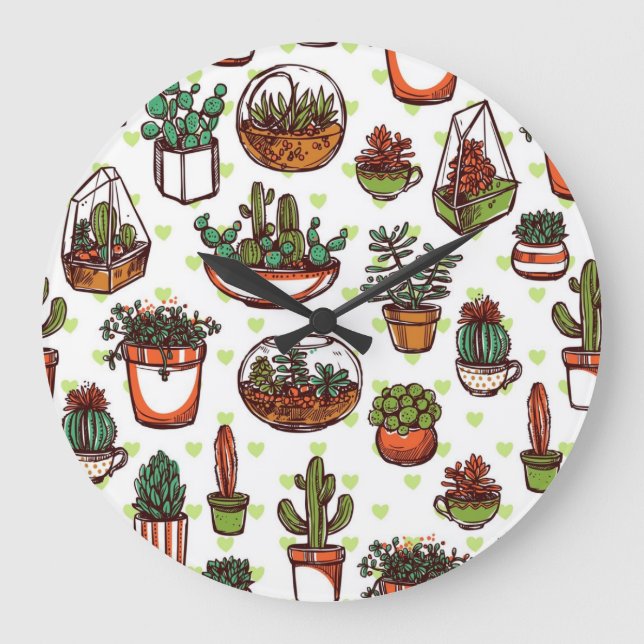 Relógio Grande Padrão vegetal (Frente)