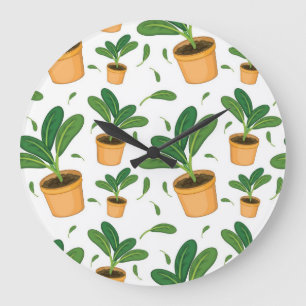 Relógio Grande Padrão vegetal