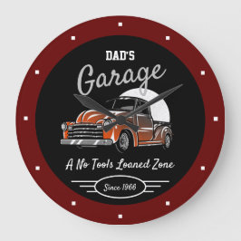 Relógio Grande Pai Clássico de Garagem de Caminhão Chevy Qualquer