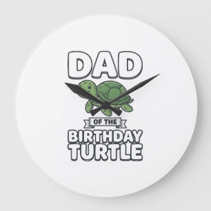 Relógio Grande Pai da Tartaruga de Aniversário Design de Pai de T