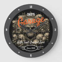 Pai de garagem ou qualquer nome Skulls Cinza preto