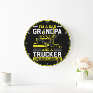 Relógio Grande Pai Vovô Trucker: Nada Me Assusta