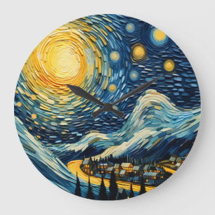 Relógio Grande Paisagem com Lua