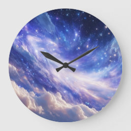 Relógio Grande Paisagem Cósmica: Nebulosa Inundada e Noite Estrel