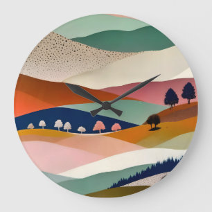 Relógio Grande Paisagem Texturizada
