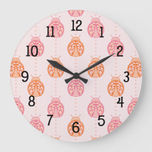 Relógio Grande Paisley Ladybug