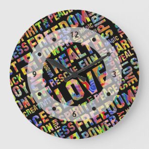 Relógio Grande Palavras Do Espírito/Pensamento Positivo 1