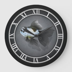 Relógio Grande Panda Oranda Goldfish Clock