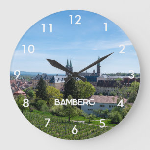 Relógio Grande Panorama da antiga cidade histórica de Bamberg, Al
