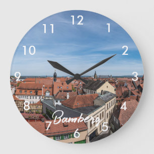 Relógio Grande Panorama vê a velha cidade de cima em Bamberg