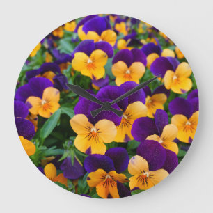 Relógio Grande Pansy Bloom: Fechamento da Bela do Jardim.