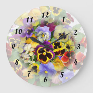 Relógio Grande Pansy Time ~ Clock