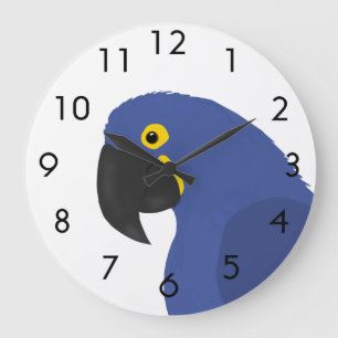 Relógio Grande Papagaio Azul