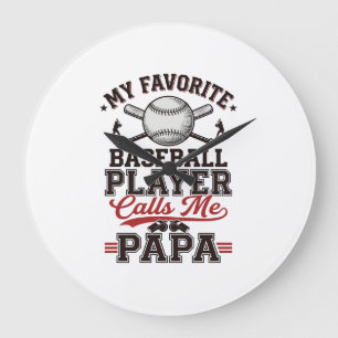Relógio Grande Papai Beisebol Desenho Vetorial de Gravação Vintag