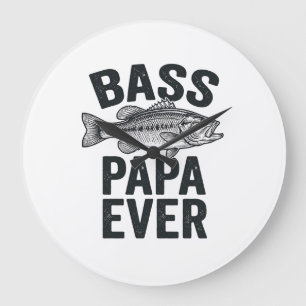 Relógio Grande Papai de Bass Ever Vintage Fishing Camisa do Papai