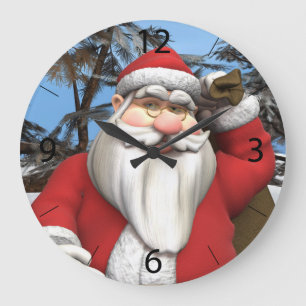 Relógio Grande Papai Noel