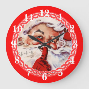 Relógio Grande Papai Noel Adorável