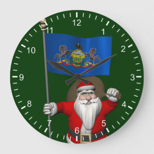 Relógio Grande Papai Noel Com Alferes Da Pensilvânia