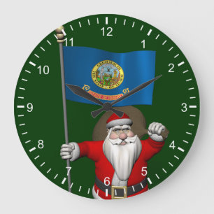 Relógio Grande Papai Noel Com Alferes De Idaho