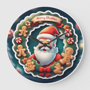 Relógio Grande Papai Noel, Homens de Biscoito e Doces
