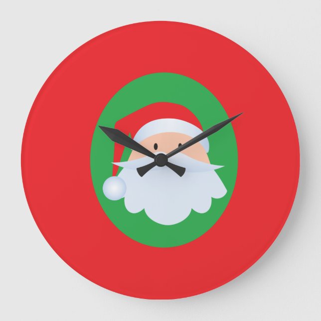 Relógio Grande Papai noel Wall Clock (Frente)
