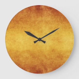 Relógio Grande Papel de pergaminho envelhecido vintage do Umber