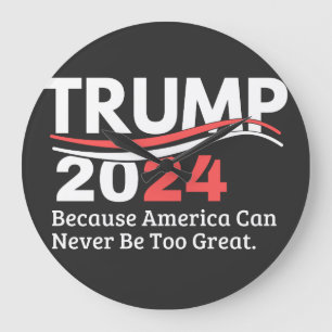 Relógio Grande pára-choque trump 2024