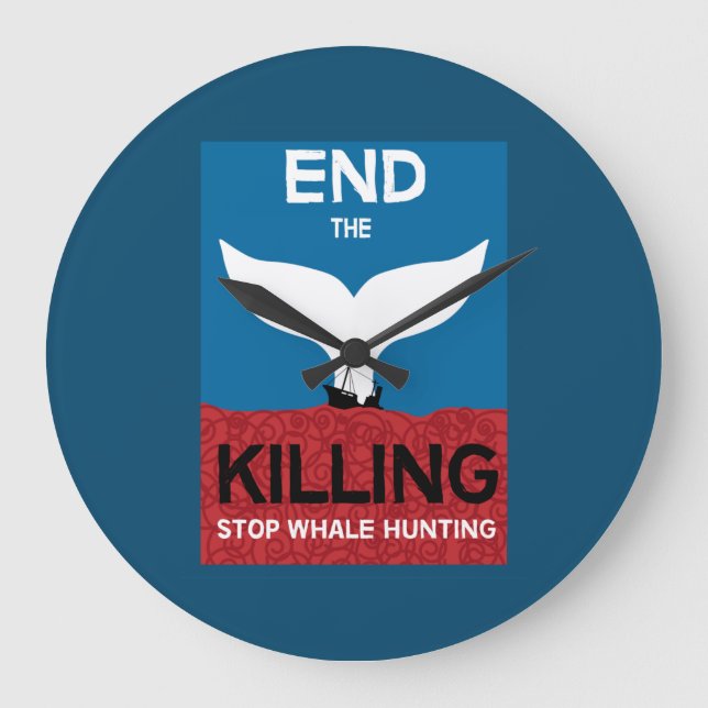 Relógio Grande Parar a Caça à Baleia | Proibição da Caça à Baleia (Frente)