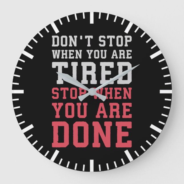 Relógio Grande Parar quando terminar - Inspiração Gym (Frente)