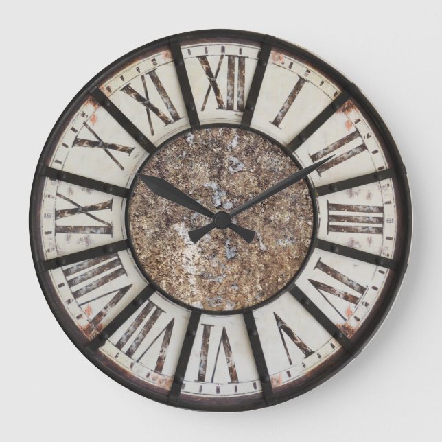 Relógio Grande Parede Antiquada de Numerários Romanos (Frente)