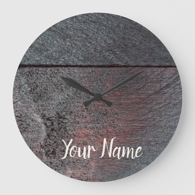 Relógio Grande Parede de madeira de mogno usada (Frente)