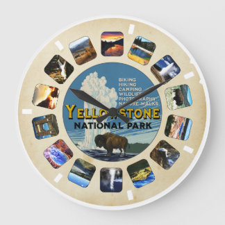 Relógio Grande Parque Nacional do Retro Vintage Yellowstone Souve