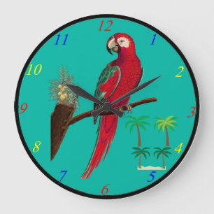 Relógio Grande Parrot Wall Clock