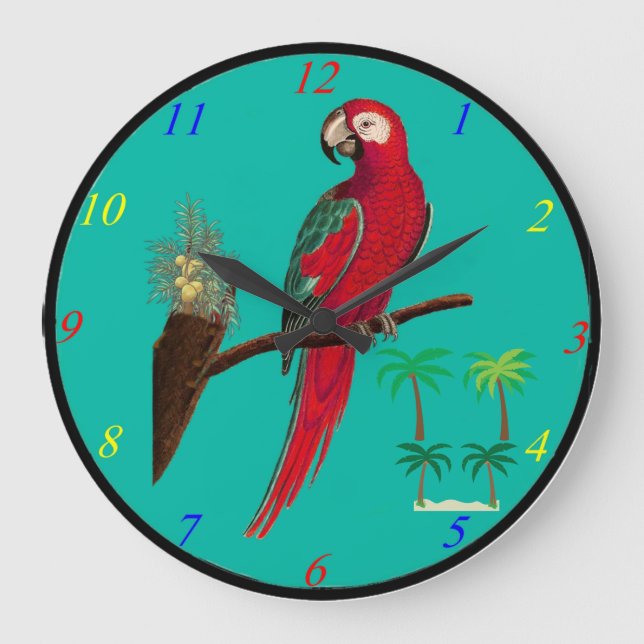 Relógio Grande Parrot Wall Clock (Frente)