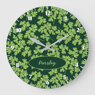 Relógio Grande Parsley Pattern