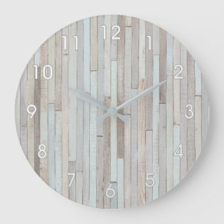 RELÓGIO GRANDE PASTEL BEACH WOOD CLOCK