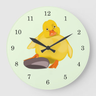 Relógio Grande Pato amarelo bonito