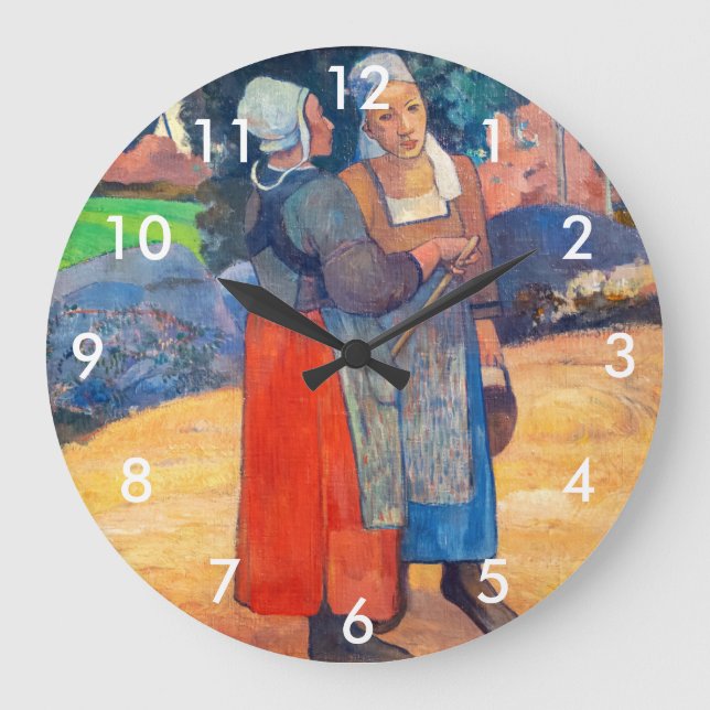 Relógio Grande Paul Gauguin - Paysannes Bretons (Frente)