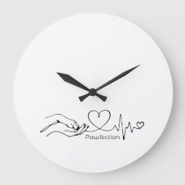 Relógio Grande Pawfection One-Line Art – Minimalist Dog Lover