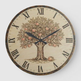Relógio Grande Peach Tree Wall Clock